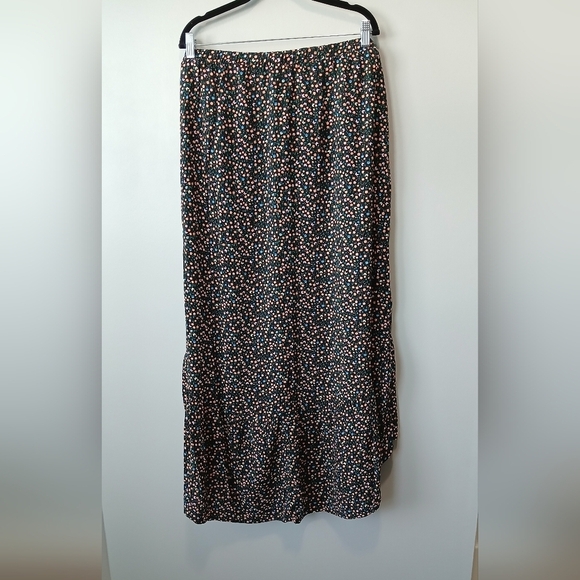 Micro Ditsy Floral High-Low Maxi Skirt Womens 3X Cottagecore Fairy Whimsygoth - Picture 2 of 6